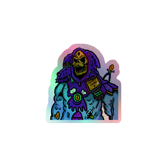 Mutant Skeletor Holographic stickers