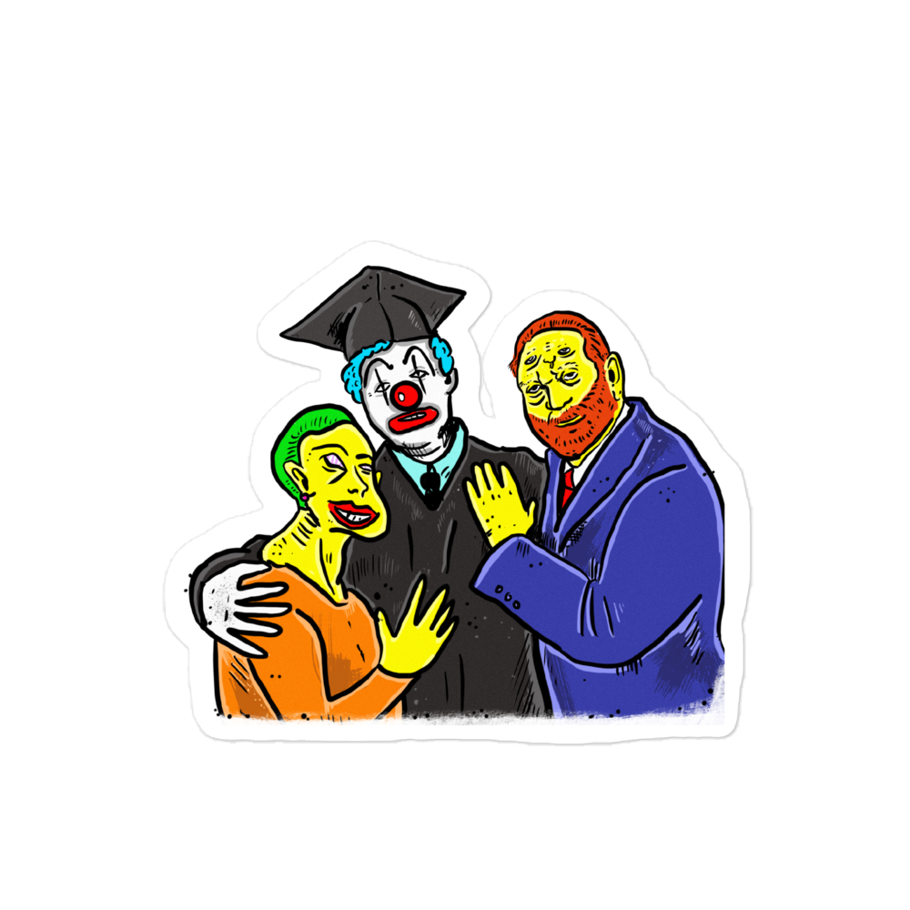Clown School Grad Stickers